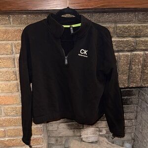Calvin Klein Black CK Performance Quarter-Zip Pullover